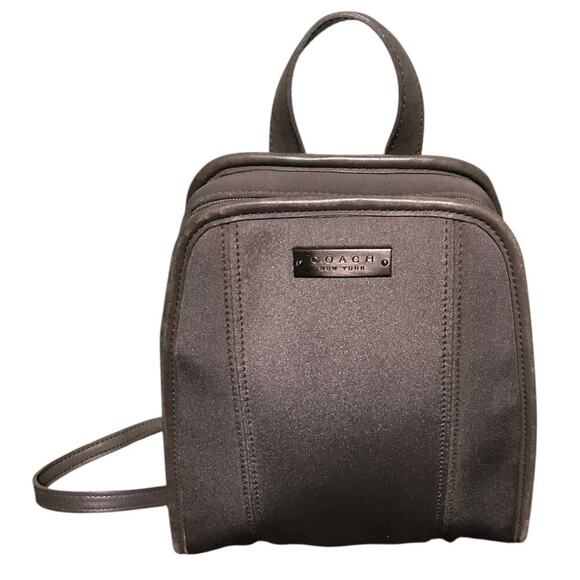 Coach Vintage 1998 Black Neoprene Leather Mini Backpack 6215 Coach Vintage Backpack Handbag Small Neoprene Leather Trim  main image 3
